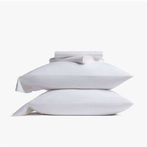 Parachute Casual Organic Cotton Sheet Set - White (Queen)